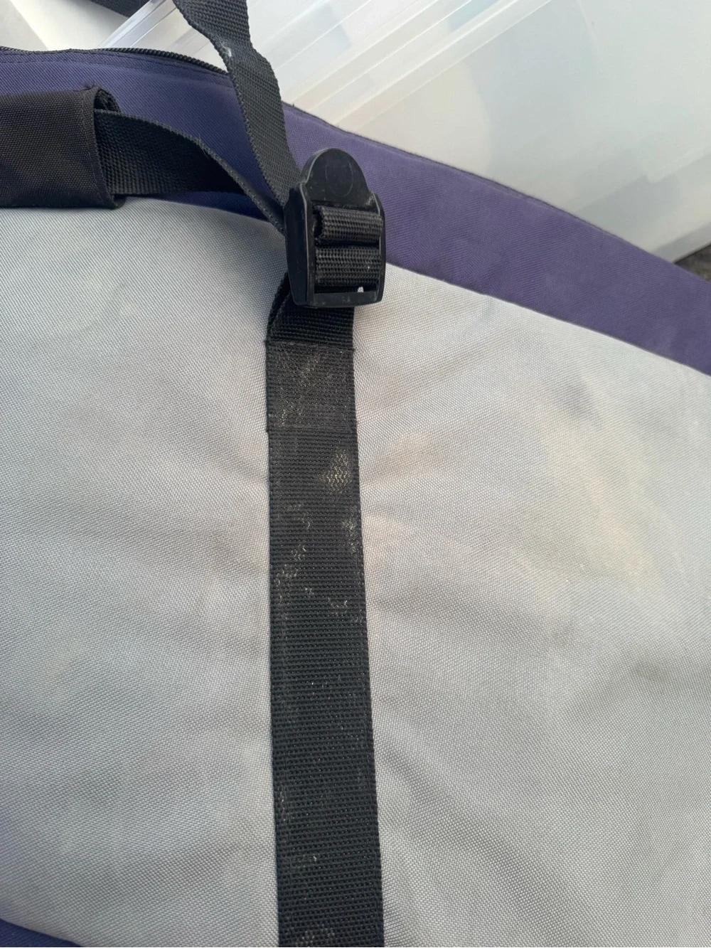 Vintage DaKine Snowboard Bag Padded Travel Carrier Gray Blue Ski Case Zip